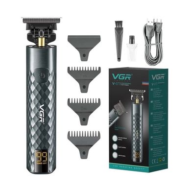 Машинка для стрижки бороди, вусів та волосся VGR V-077 Professional USB Type-C