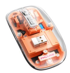 Беспроводная аккумуляторная мышь в прозрачном корпусе FMouse 2.4 ГГц RGB M133