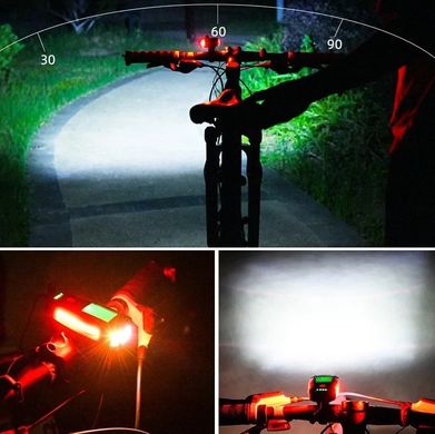 Велосипедный фонарь с сигнализацией спидометром и звонком