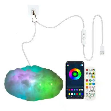 3D ночник Облако RGB Cloud с пультом Bluetooth App
