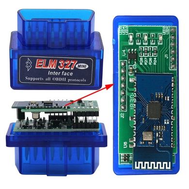 Автомобільний діагностичний бездротовий сканер (Bluetooth) Mini OBD2 v2.1 ELM327 адаптер