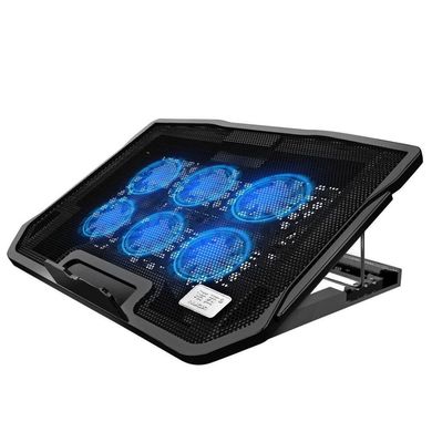 Подставка для ноутбука с активным охлаждением и подсветкой H9 6 вентиляторов до 17 дюймов