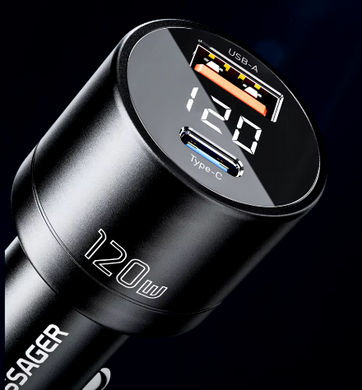 Автомобильное зарядное устройство Essager 120W QC 4.0 PD 3.0