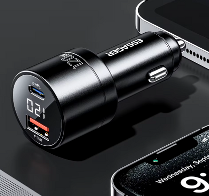 Автомобильное зарядное устройство Essager 120W QC 4.0 PD 3.0