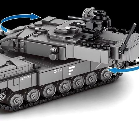 Конструктор танк Леопард 898 деталей 2А7 Технік Sembo
