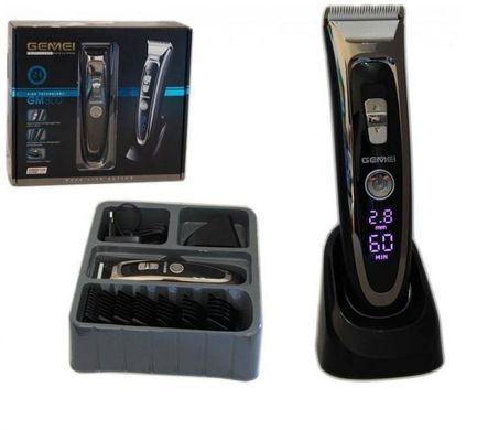 Профессиональная беспроводная машинка для стрижки волос и бороды Gemei GM-800
