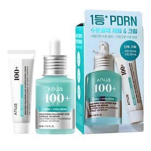 Увлажняющий набор для лица Anua PDRN Hyaluronic Acid Capsule 100 Set (Сыворотка 30 мл + Крем 30 мл)