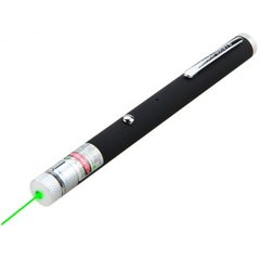 Лазерная указка с 5 насадками в футляре Green Laser Pointer 1114