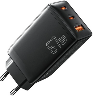 Сетевое зарядное устройство Essager Charger 67W USB-C + USB-A Fast Charge PD QC 4.0 3.0