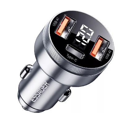 Автомобильное зарядное устройство Essager 80W Car Charger USB-A Type-C