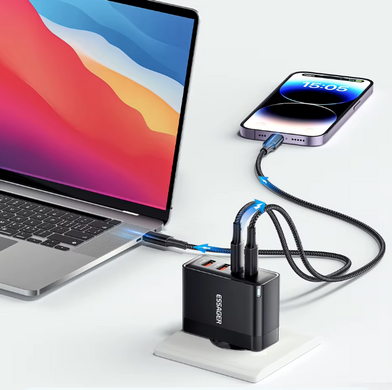 Мережевий зарядний пристрій Essager 100W USB Type C PD QC Quick Charge