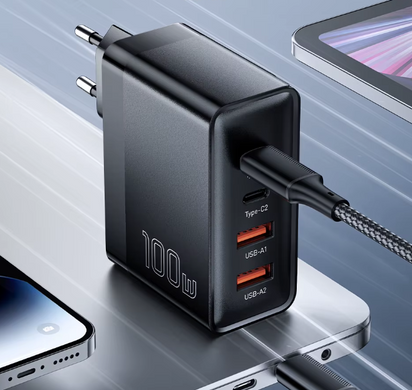 Мережевий зарядний пристрій Essager 100W USB Type C PD QC Quick Charge