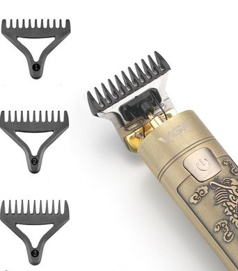 Акумуляторний триммер для стрижки волосся, бороди та вусів VGR-076 з дисплеєм