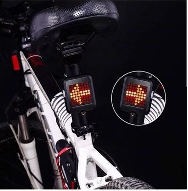 Велосипедный задний фонарь с поворотником и лазерной проекцией