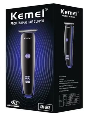 Машинка для стрижки волосся акумуляторна Тример Kemei KM-828