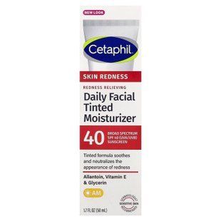 Дневной увлажняющий крем против покраснений лица с тонирующим эффектом Cetaphil Redness Relieving Daily Facial Tinted Moisturizer SPF 40, 50 мл