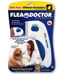 Электрическая расческа для кошек и собак Flea Doctor с функцией уничтожения блох