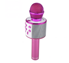 Беспроводной Bluetooth караоке микрофон WS-858 розовый