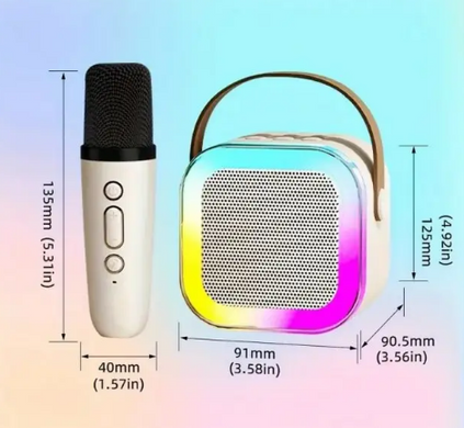 Караоке колонка с микрофоном и подсветкой Bluetooth K12
