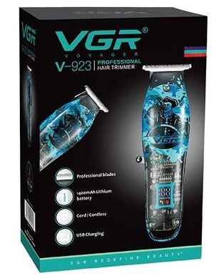 Професійна акумуляторна машинка для стрижки Barber VGR V-923