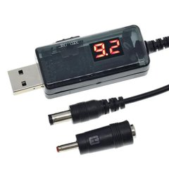 USB кабель для Wi-Fi роутера 5V to 9V 12V повышающий напряжение с переключателем и дисплеем