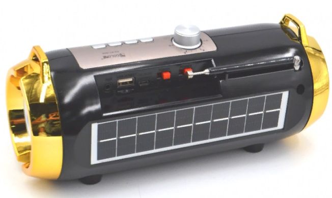 Портативная колонка Радио Golon RХ 180S Bluetooth с солнечной панелью и фонарем