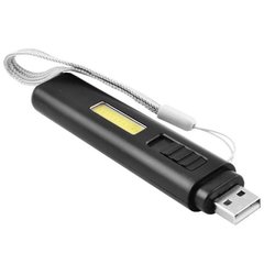 Ліхтар брелок лазер з ультрафіолетом UV+COB Usb Charge