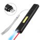 Фонарь брелок лазер с ультрафиолетом UV+COB Usb Charge