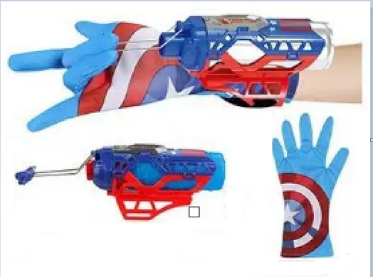 Капитан Америка Игровой набор  Маска перчатка супергероя Стреляет паутиной