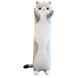 Кіт Батон 90 см м'яка іграшка-подушка антистрес Сірий
