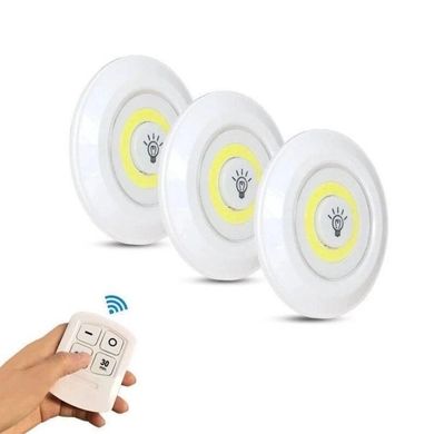 Комплект розумних LED-світильників Led Light With Remote Control Set 3шт на липучці з пультом на батарейках