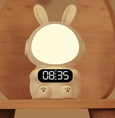 Детский будильник ночник с подсветкой Кролик Rabbit Clock