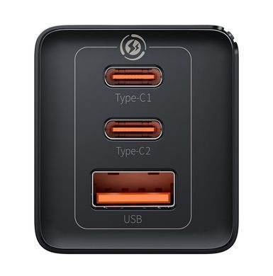 Мережевий зарядний пристрій Baseus GaN5 65W Pro Fast Charger 2C+U EU Black