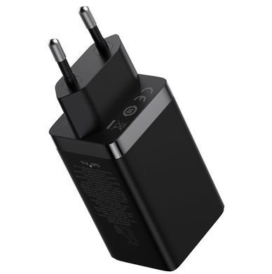 Мережевий зарядний пристрій Baseus GaN5 65W Pro Fast Charger 2C+U EU Black