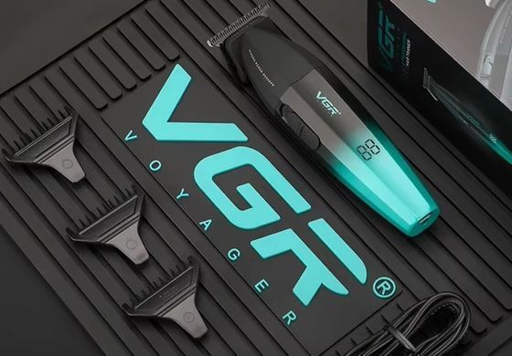 Профессиональный триммер для стрижки VGR Professional Black&Green V-906