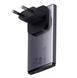 Сетевое зарядное устройство адаптер Baseus GaN5 65W Pro Ultra-Slim Fast Charger C+U Gray