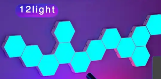 Розумний настінний RGB світильник стільники 12 LED ламп світильник сенсорний модульний Etop Bluetooth App