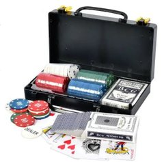 Профессиональный покерный набор в металлическом кейсе 200 фишек XQ12113