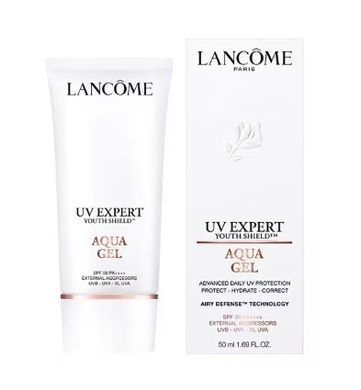 Солнцезащитный аква-гель для лица Lanc&ocirc;me UV Expert Youth Shield&trade; Aqua Gel SPF50 PA++++ (Japan Version) для увлажнения и сияния кожи, 50 мл