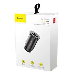 Автомобильное зарядное устройство АЗУ Baseus 30W Square Metal QC 3.0 2USB