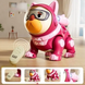 Интерактивная Собака робот Smart Dog French Bulldog с пультом ДУ Pink